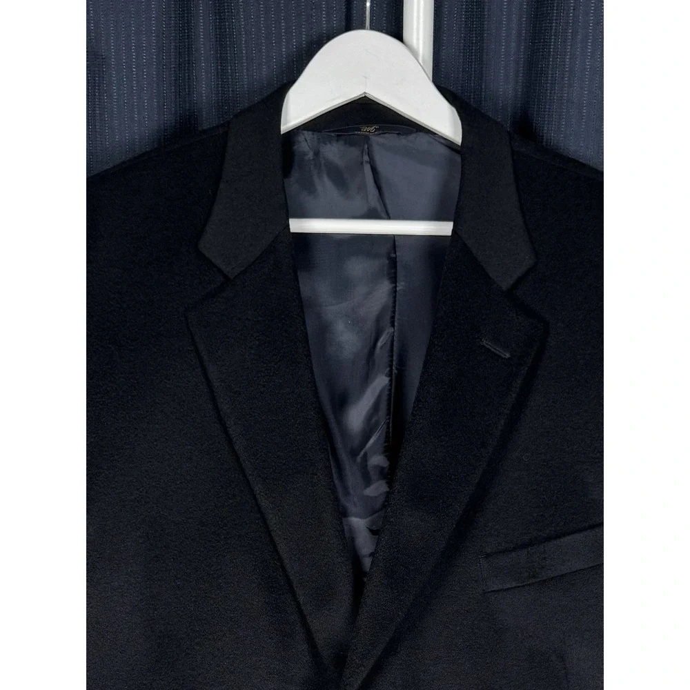 BROOKS BROTHERS Madison Fit Tollegno 1900 Cashmere Blazer - Black - Men's 48R